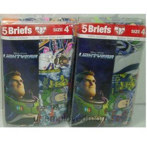 Disney Boys Brief Underwear Buzz Lightyear 10 Pair Lot Under Wear